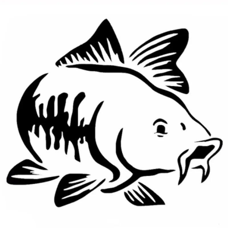 Fishing Boat Inflatable - Auto Aufkleber Cartoon Karpfen Angeln Auto